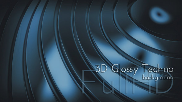 3D Glossy Chameleon Techno Background