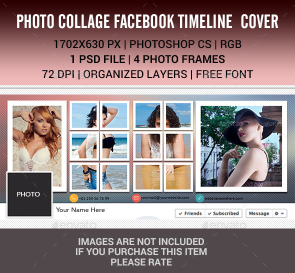 Photo Collage Facebook Cover Graphics Designs Templates