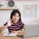 Young Asian customer service support agent telemarketer - VideoHive Item for Sale