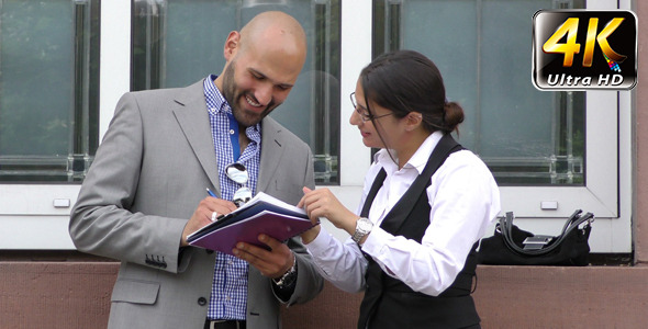 Business Man and Woman Teamwork Talking Concept 10 alt