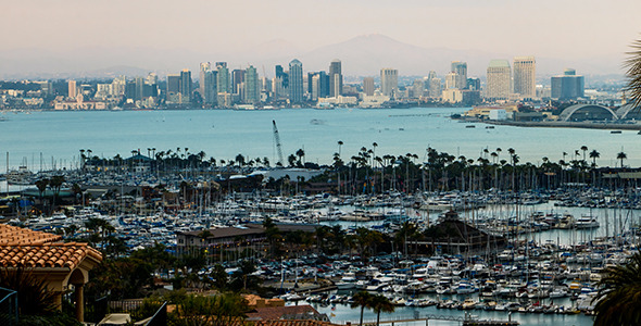 Downtown San Diego and Shelter Island Sunset