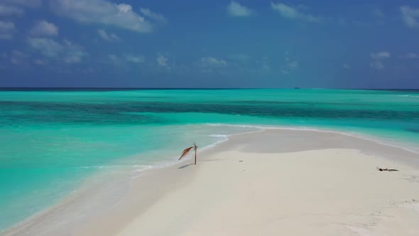 Aerial drone view texture of beautiful sea view beach lifestyle by aqua blue ocean and white sandy b