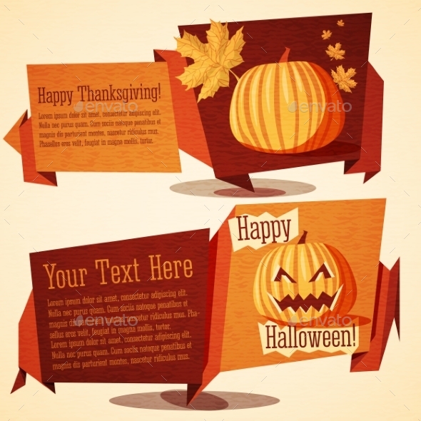 Set of Autumn Holidays Banners