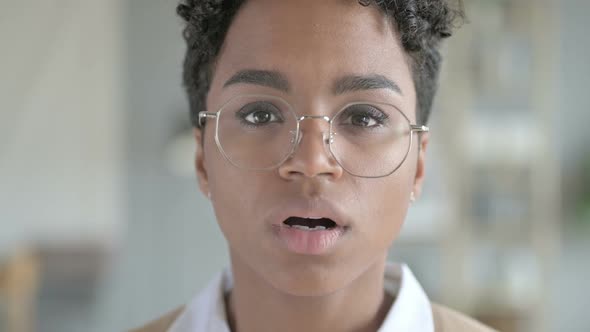 Portrait of Young African Girl Feeling Tooth Pain