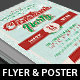 Church Christmas Party Flyer Poster Template