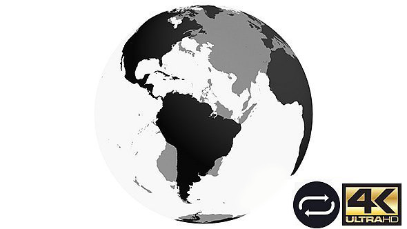 Spinning Earth Globe - BLACK alt