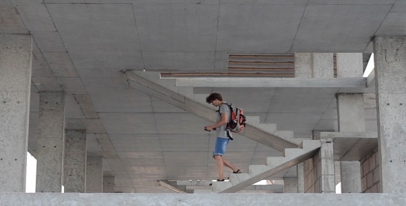 Man Coming Down The Stairs alt