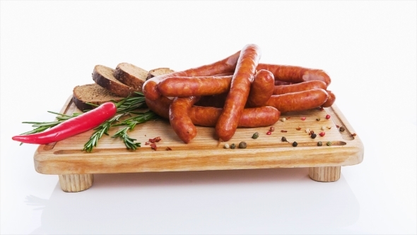 Grilled Sausages And Vegetables
