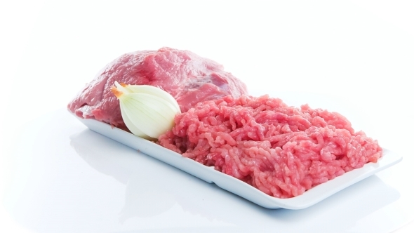 Fresh Minced Meat With Onion
