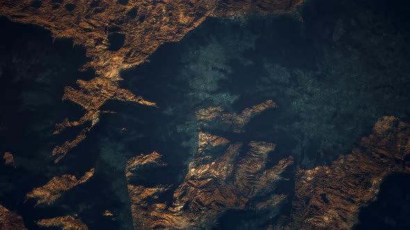 Top Erial View of the Red Rock Canyon