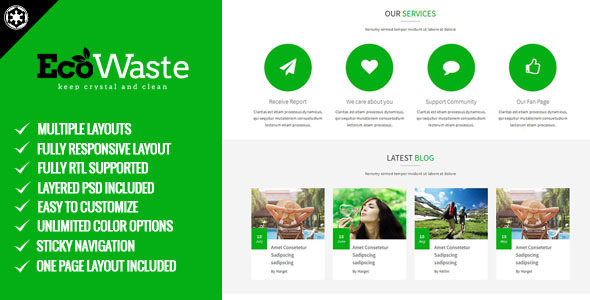 EcoWaste - Environmental HTML5 Theme