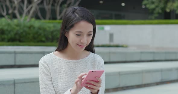 Young woman use of smart phone