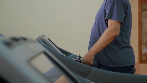 Treadmill Workout In The Gym