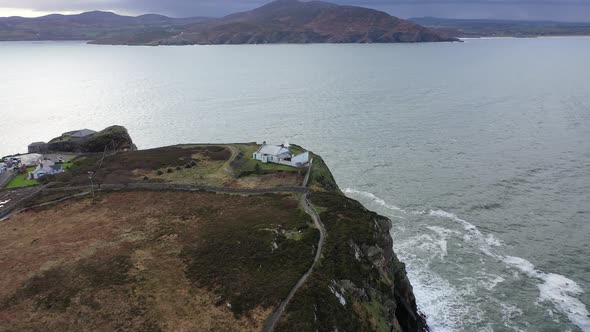 Aerial View of Fort Dunree and Lighthouse, Inishowen Peninsula - County Donegal, Ireland