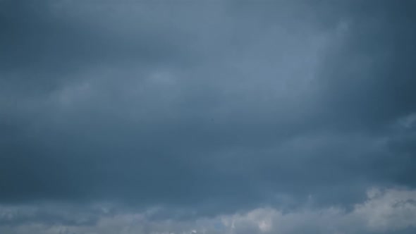 Dramatic Sky with Stormy Clouds, Natural View, Timelapse