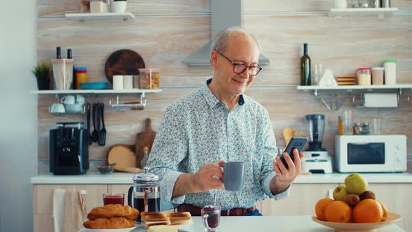 Senior Man Drinking Coffee