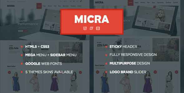 Micra - Multipurpose eCommerce HTML Template