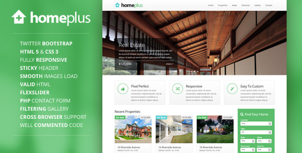 Homeplus – Responsive Real Estate Template