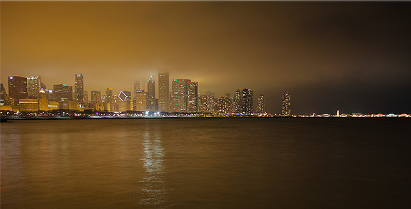 Chicago Night Sky Time Lapse