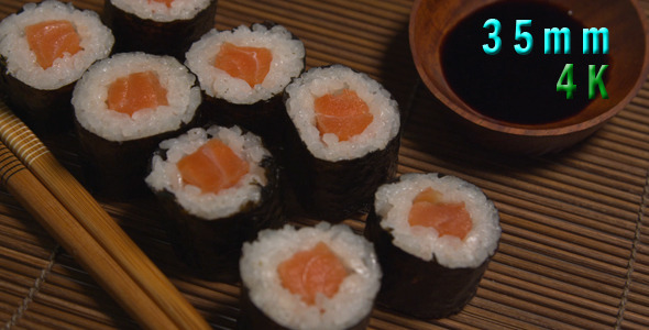 Traditional Salmon Sushi Rolls 15 