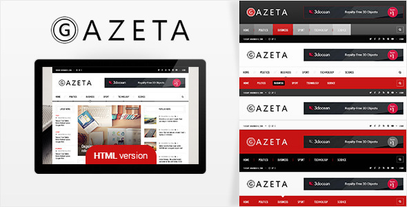 Gazeta 2 - Responsive News HTML Template