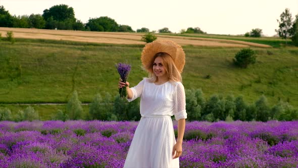 Woman in a Lavender Field