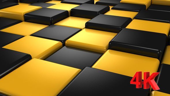 Yellow and Black Cubes Animation alt