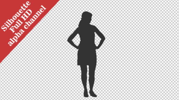 Silhouette of Standing Girl