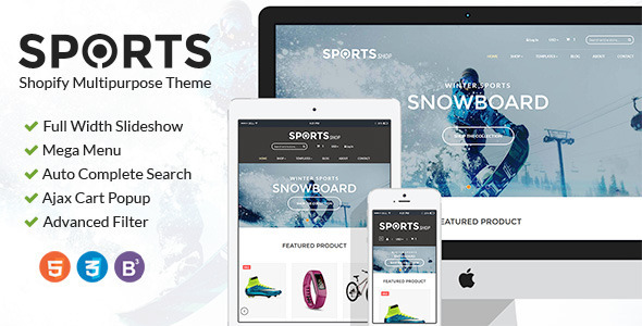 Bootstrap Shopify Theme Winter Sports & Outdoors