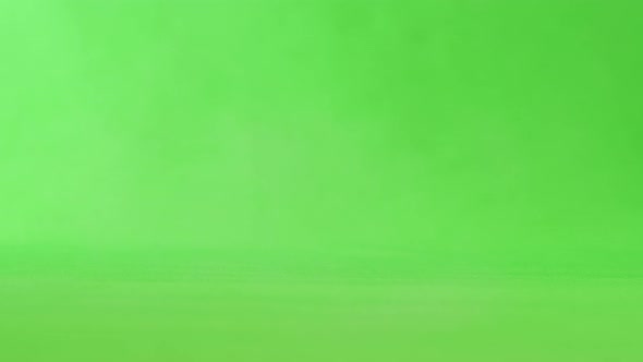 Smoke on Green Chroma Key Background