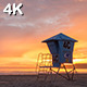Sunset over Coronado Lifeguard Shack - VideoHive Item for Sale