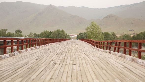 Wooden Bridge In Perspective