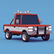 Pickup Truck low-poly - 3DOcean Item for Sale