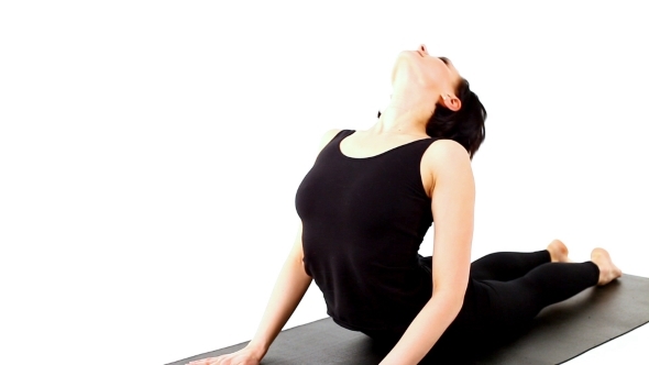 Young Woman Make Yoga Asana