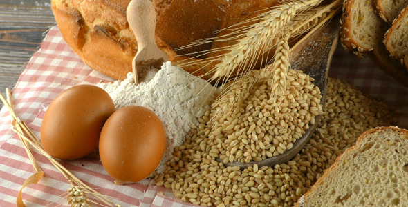 Bread Wheat Egg and Flour Concept 3