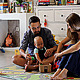 Parents and a Small Child are Doing Toy House - VideoHive Item for Sale