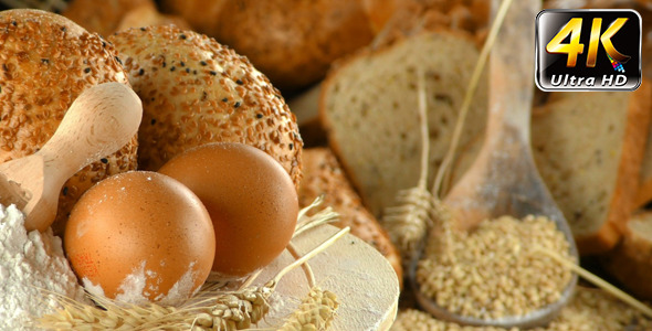 Bread Wheat Egg and Flour Concept 6