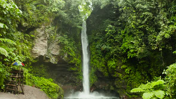 Beautiful Tropical Waterfall Camiguin, Philippines