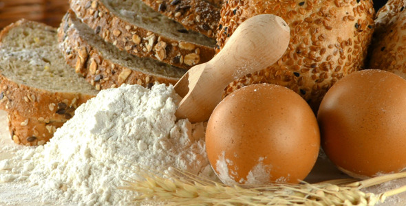 Bread Wheat Egg and Flour Concept 15