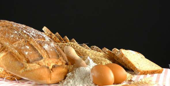 Bread Wheat Egg and Flour Concept 23