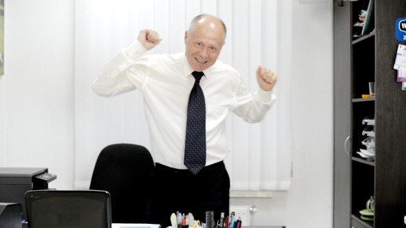 Dancing Senior Businessman alt