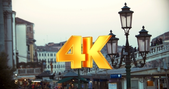 Venice Scene With People On The Bridge And Street alt