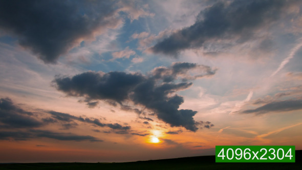 Clouds and Traces of Planes on a Background of a S