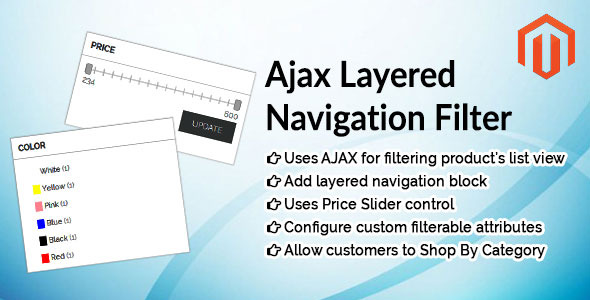 Ajax Layered Navigation Filter Magento Extension