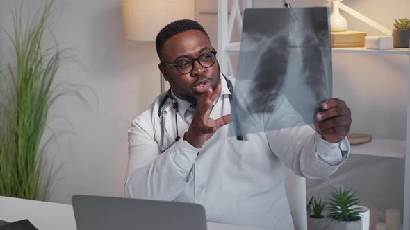 Radiology Doctor Medical Diagnosis Man Xray Film