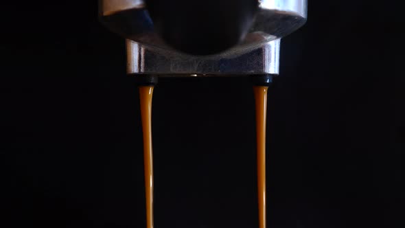 Espresso Machine Making Coffee