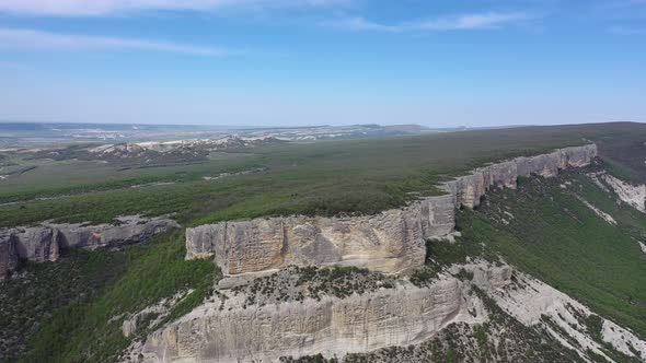 Aerial view of Belbek canyon in Crimea