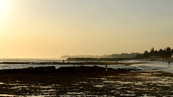 Low Tide Beach in Sunset