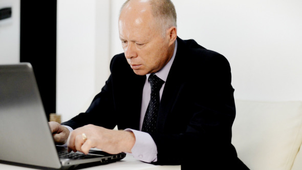 Businessman Busy Working Online