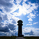 Clouds over Tower on a Sunny Day - VideoHive Item for Sale